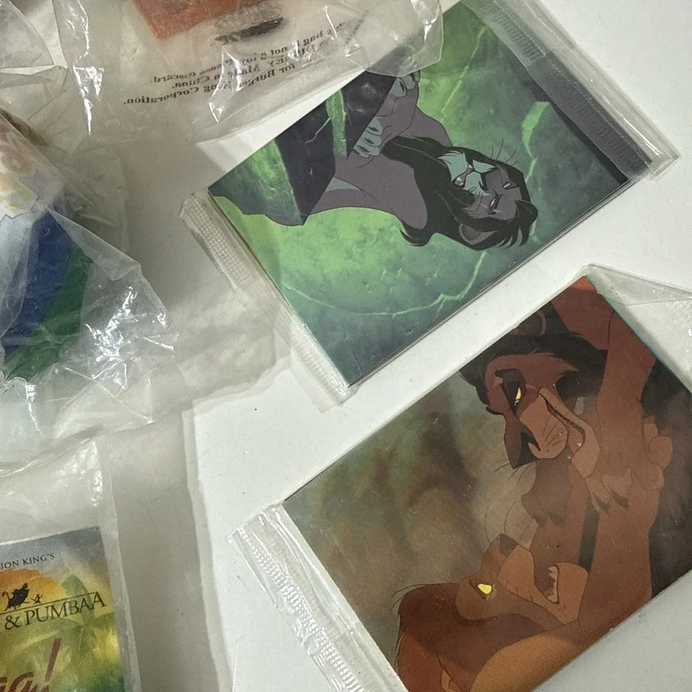 Disney The Lion King Burger King 1990s Figures Trading Cards Box Puppets LOT 9pc - Picture 7 of 10